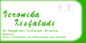 veronika kisfaludi business card